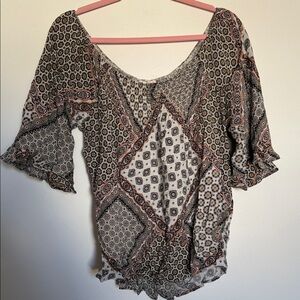 Maurices Scoop Neck Boho Blouse